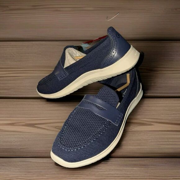 Cole Haan Women's Zerogrand Meritt Stitchlite Loafer, Blue Knit Size 10.5 - Picture 3 of 6